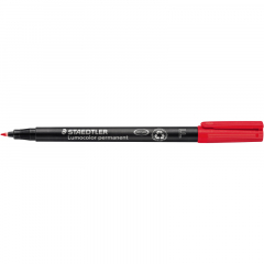 STAEDTLER Folienstift Lumocolor 318-2 0,6mm permanent rot,