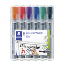 STAEDTLER Flipchartmarker Lumocolor 356 WP6 sort. 6 St./Pack.,