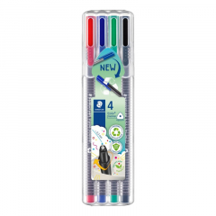 STAEDTLER Fineliner triplus 334 SB4 0,3mm sortiert 4 St./Pack.,