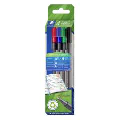 STAEDTLER Fineliner triplus 334 RC4 sort. 4St.,