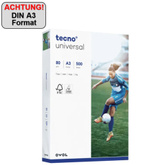 inapa tecno Kopierpapier Universal 2100077589 A3 80g 500Bl.,