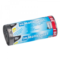 PAPSTAR Müllbeutel 12397 60x50cm 30l LDPE grau 4x20 St./Pack.,