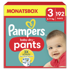 Pampers Pants Baby Dry 40710678 Gr.3 Midi 192St.,