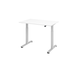 Hammerbacher Schreibtisch VXMST12/W/S 120x80cm weiß,