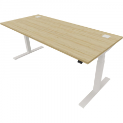 NowyStyl Büroschreibtisch eModel 180x80cm ws/natural country beech,