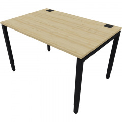 NowyStyl Büroschreibtisch manuell 120x80cm sw/natural country beech,