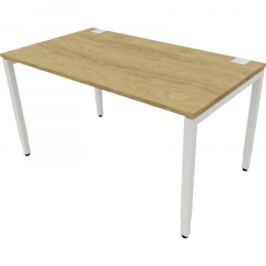 NowyStyl Büroschreibtisch manuell 140x80cm ws/natural hickory,