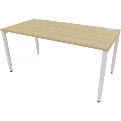 NowyStyl Büroschreibtisch manuell 160x80cm ws/natural country beech,