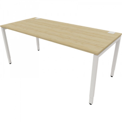 NowyStyl Büroschreibtisch manuell 180x80cm ws/natural country beech,