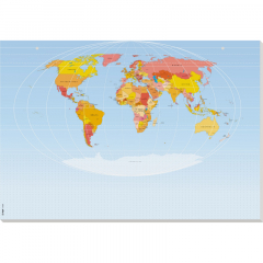 SIGEL Schreibunterlage HO560 59,5x41cm Weltkarte 30Blatt,