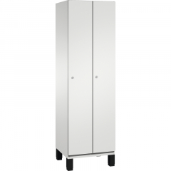 C+P Umkleidespind 4510020S10016 Füße 2Abteile B600mm lgr/lgr,