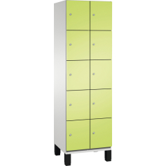 C+P Fächerschrank 4510420S10021 Füße 10Fächer B600mm lgr/cgn,
