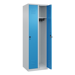 C+P Spind Classic PLUS 2Abteile 1850x600x500mm l.gr/l.bl,