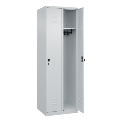 C+P Spind Classic PLUS 2Abteile 1850x600x500mm l.gr/l.gr,