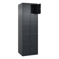 C+P Schließfachschrank Classic PLUS 2x5Fächer 1850x600x500mm s.gr/s.gr,