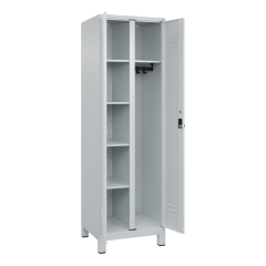 C+P Garderobenschrank Classic PLUS 2Abteile 1950x600x500mm l.gr/l.gr,