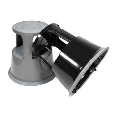 Soennecken Rollhocker 3618 mit 3 Gleitrollen Kunststoff grau,