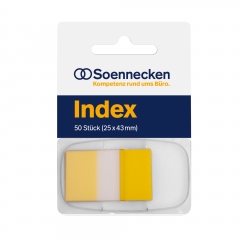 Soennecken Haftstreifen Index 5820 25x43mm 50Streifen Spender gelb,