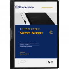 Soennecken Klemmmappe 3320 DIN A4 bis 30Blatt PVC schwarz,