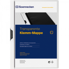 Soennecken Klemmmappe 3314 DIN A4 bis 30Blatt PVC weiß,