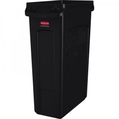 Rubbermaid Abfallbehälter Slim Jim FG354060BLA 87l schwarz,