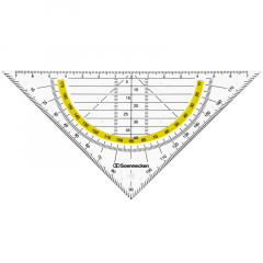 Soennecken Geometriedreieck 1823 Kunststoff rauchgrau,