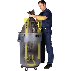 Rubbermaid Abfallbehälter BRUTE FG261000GRAY 38l PP grau,