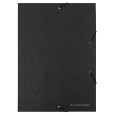 Soennecken Eckspanner 1489 DIN A4 3Klappen und Gummizug schwarz,