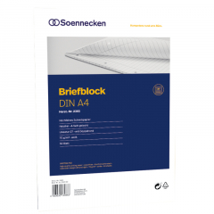 Soennecken Briefblock 2303 DIN A4 gelocht Lineatur27 liniert 50Blatt,