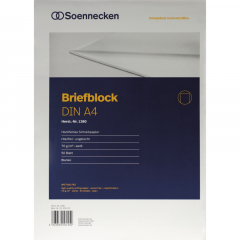 Soennecken Briefblock 1380 DIN A4 70g holzfrei 50blatt blanko weiß,