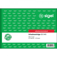 SIGEL Urlaubsantrag SD045 DIN A5 +Durchschlag 2x40Blatt,