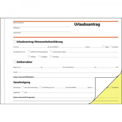 SIGEL Urlaubsantrag SD045 DIN A5 +Durchschlag 2x40Blatt,