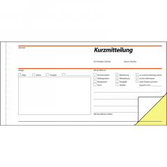 SIGEL Kurzmitteilung SD008 1/3 DIN A4 quer 2x40Blatt,