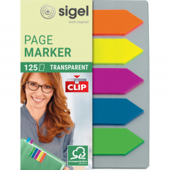 SIGEL Haftmarker Film HN611 52x82mm farbig sortiert 5 St./Pack.,