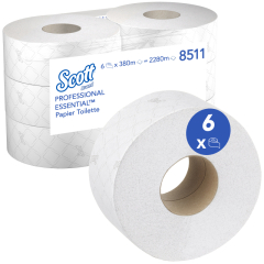 SCOTT Toilettenpapier 8511 2lagig 380m weiß 6 Rl./Pack.,