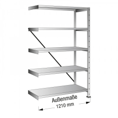 SCHOLZ Steckregal 158223 Anbau 1.200x1.920x500mm 5OH vz,