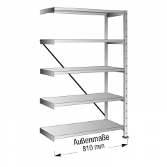 SCHOLZ Steckregal 138283 Anbau 800x1.920x300mm 5OH vz,
