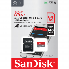 SanDisk Speicherkarte SDSQUAB-064G-GN6MA SDXC 64GB,