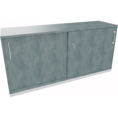 Schiebetürenschrank 2OH B1600xT442xH781mm ws/Beton,