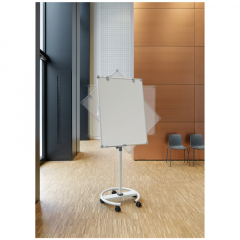 MAUL Flipchart MAULpro flip2use 6370884 Rundfuß emailliert,