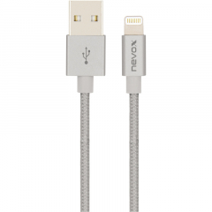 nevox USB-Kabel LC-1530 USB-A auf Lightning Nylon 2m si.gr,