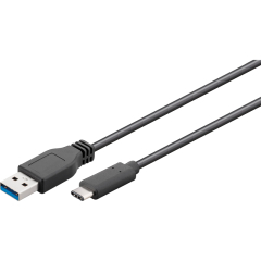 Goobay USB-Kabel SuperSpeed 67890 USB 3.0 1m A/C schwarz,