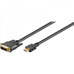 Goobay HDMI auf DVI-D Kabel 51581 Typ A / DVI-D Stecker 3m schwarz,