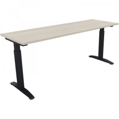 Schreibtisch Kufe Einzels. Quadrat B1800xT600xH650-850 an/Akazie hell,