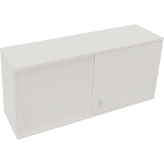 Aufsatz Schiebetürenschrank 2OH B1600xT442xH736mm Diamant Weiß,