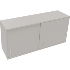 Aufsatz Schiebetürenschrank 2OH B1600xT442xH736mm Lichtgrau,