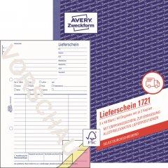 Avery Zweckform Lieferschein 1721 DIN A5 3x40Blatt,