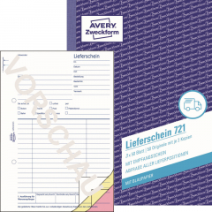 Avery Zweckform Lieferschein 721 DIN A5 3x50Blatt,