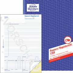 Avery Zweckform Rapport 1769 DIN A4 +Durchschlag 2x40Bl.,