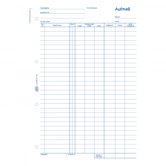 Avery Zweckform Aufmaßbuch 1318 DIN A4 100Blatt,